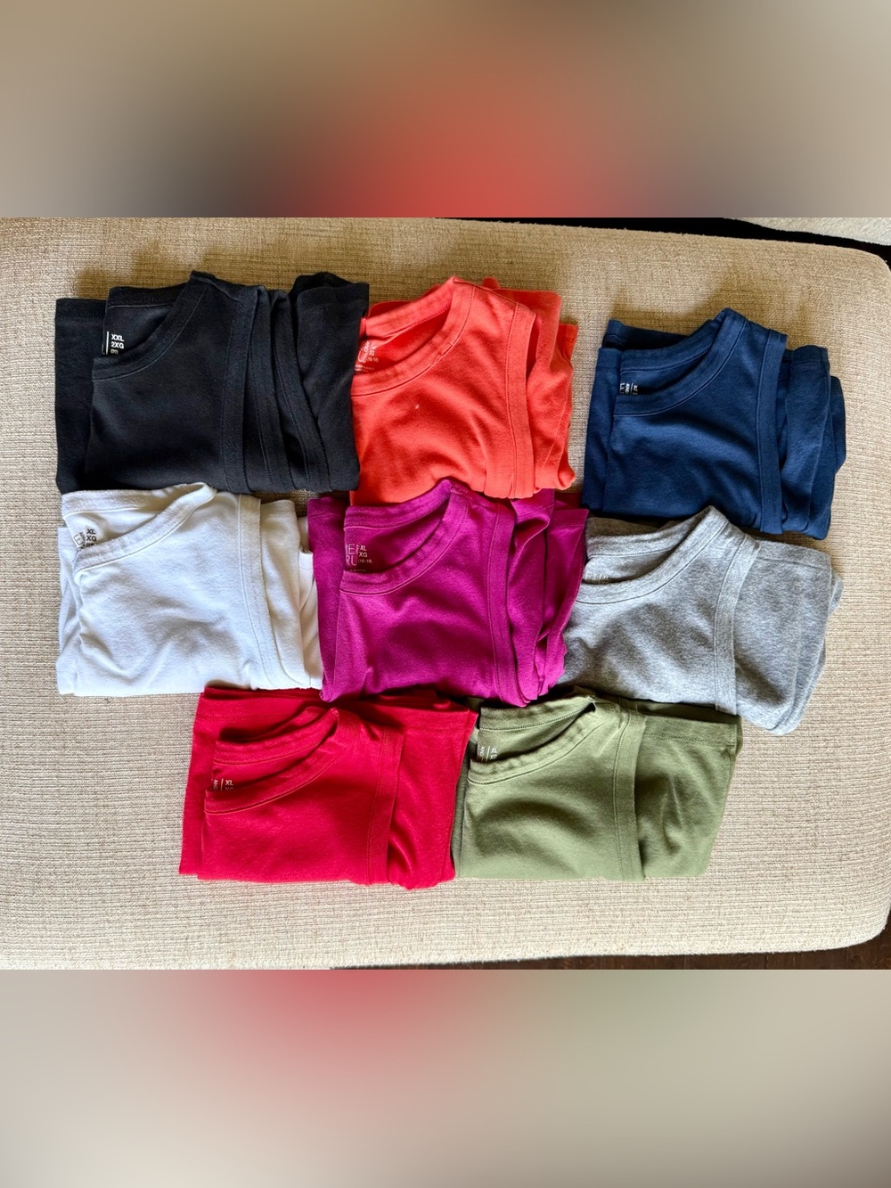 Lot of 8 sleeveless layering/tank tops